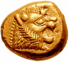 Первая монета из золота