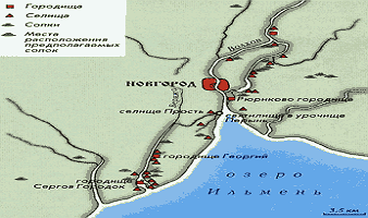 Новгородское городище карта