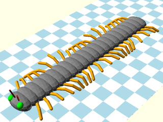 Simulation of leg waves propagating backward