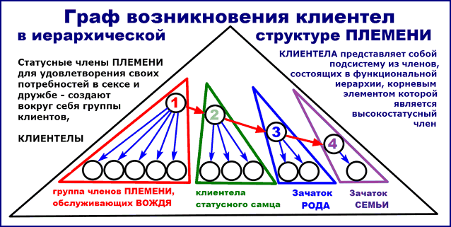 Граф появления клиентел в структуре ПЛЕМЕНИ