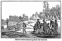 бартер белых торговцев с американскими индейцами