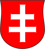 шестиконечный крест на красном гербе
