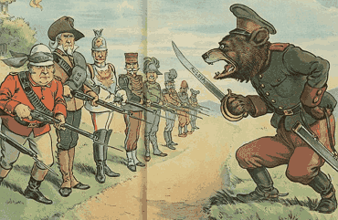 плакат противостояние Европы и России