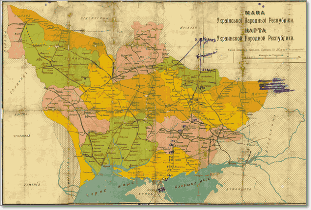 Карта УНР 1918 год