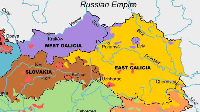 ЗУНР образовалась в 1919 году, раньше это была Восточная Галиция