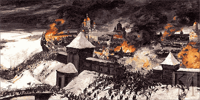 после 6 дней осады зимой 1237 татары ворвались в Старую Рязань и превратили город в пепелище