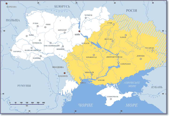 Украина и Дикое поле на карте