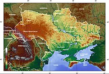Фізична мапа України